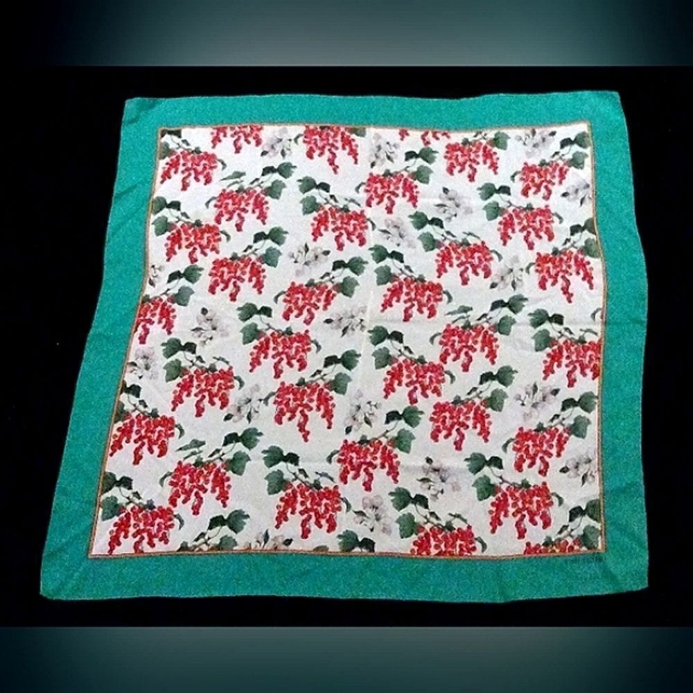 Valentino Pink - Red Berries Flower Sheer Scarf